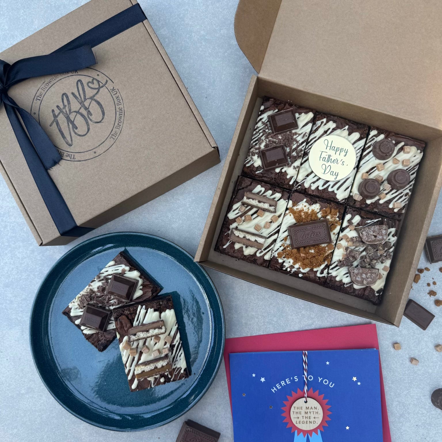 Postal Father's Day Brownie Box - Delivered to your door.