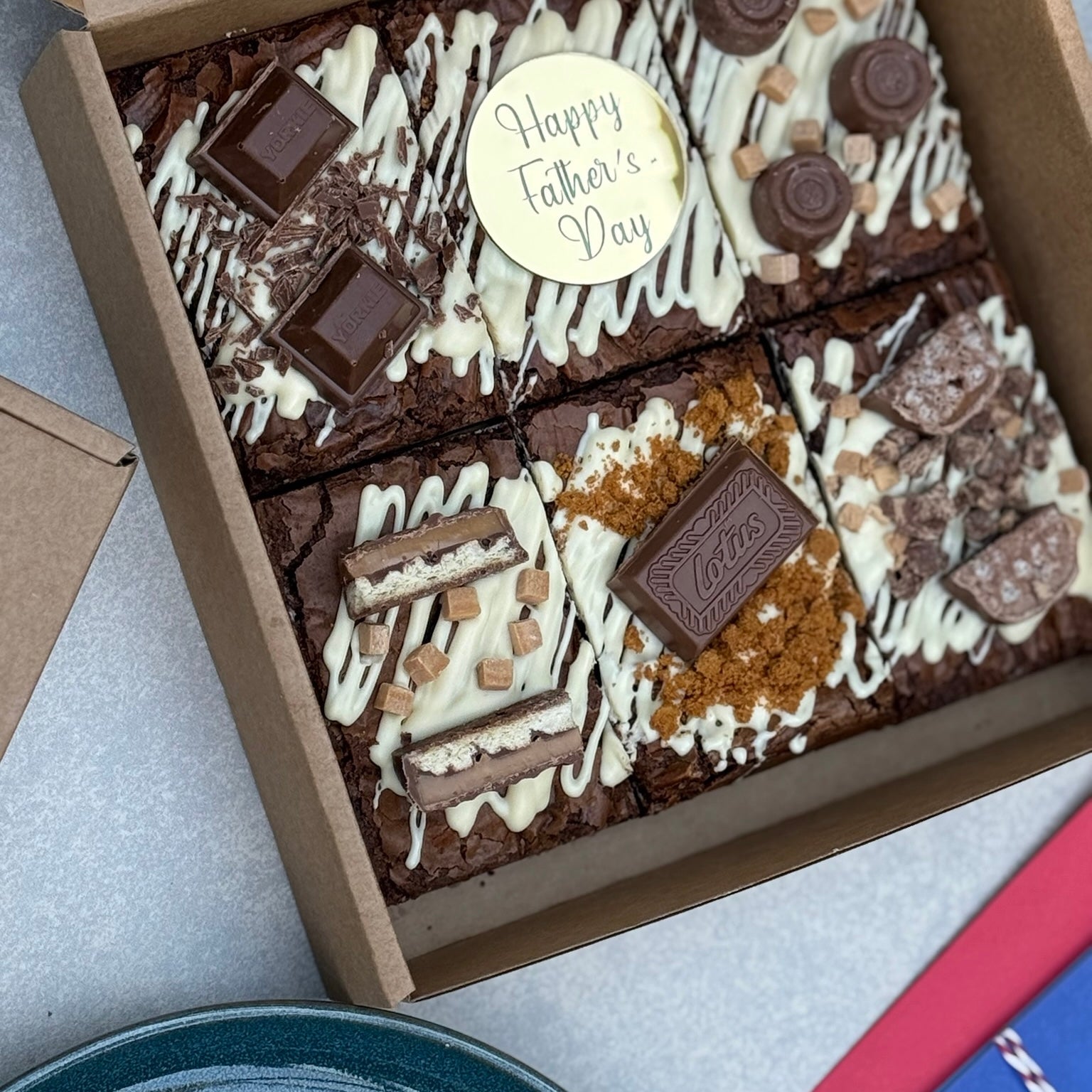 Postal Father's Day Brownie Box - Delivered to your door.