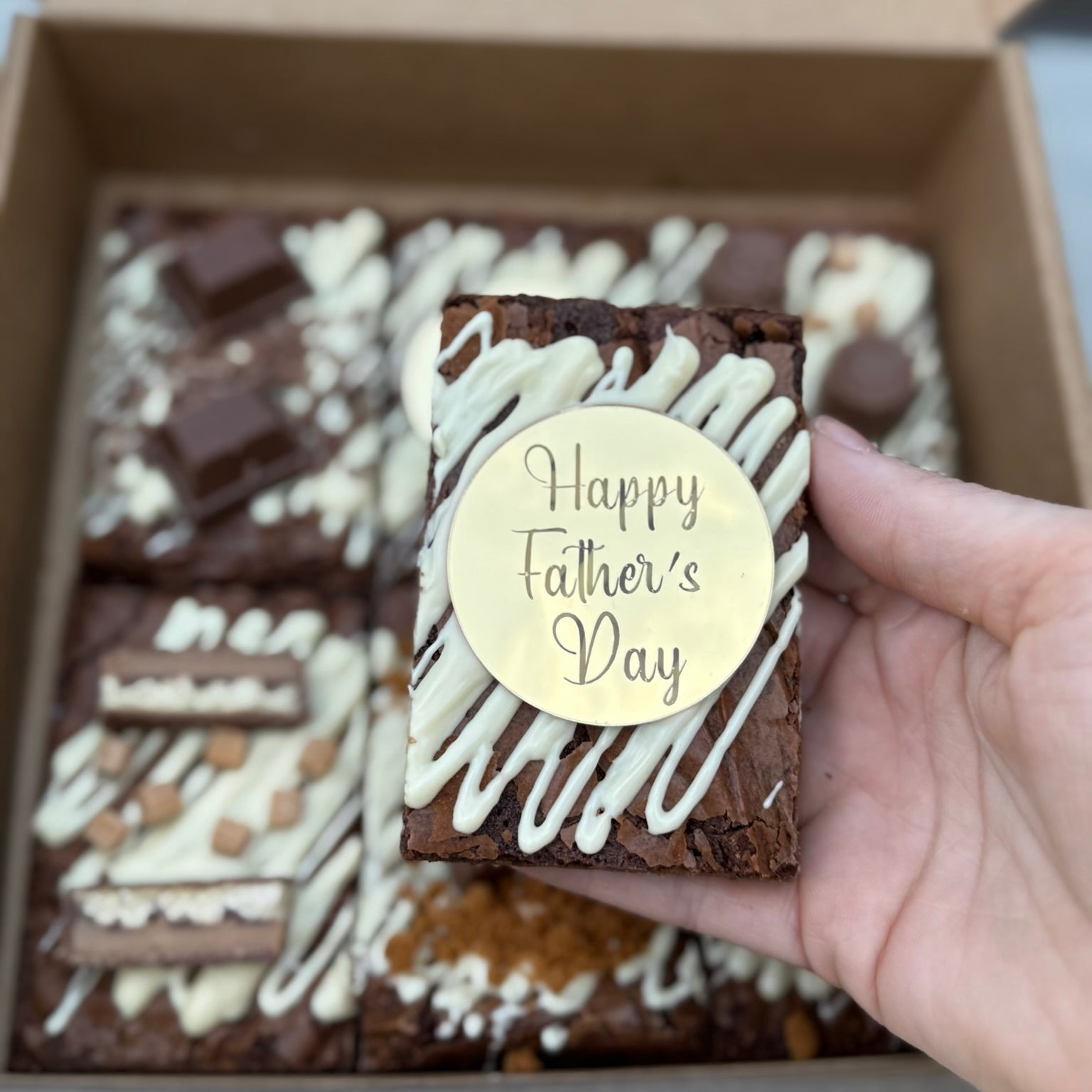 Postal Father's Day Brownie Box - Delivered to your door.