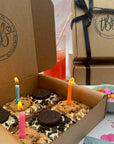 Happy Birthday Brownie Box. Gift wrapped, Personalised message, UK wide delivery