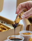 The Brownie Box UK Postal Ultimate Brownie and Blondie Dipping Box Posted Nationwide. Contains Brownies, Blondies, Dipping Sauces & Chocolate Crumb.